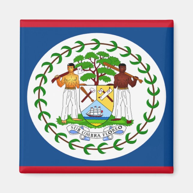 Flagge von Belize Magnet (Vorne)