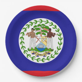 Flagge von Belize Pappteller