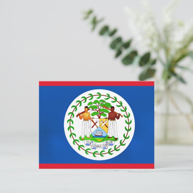 Flagge von Belize Postkarte (Stehend Vorderseite)