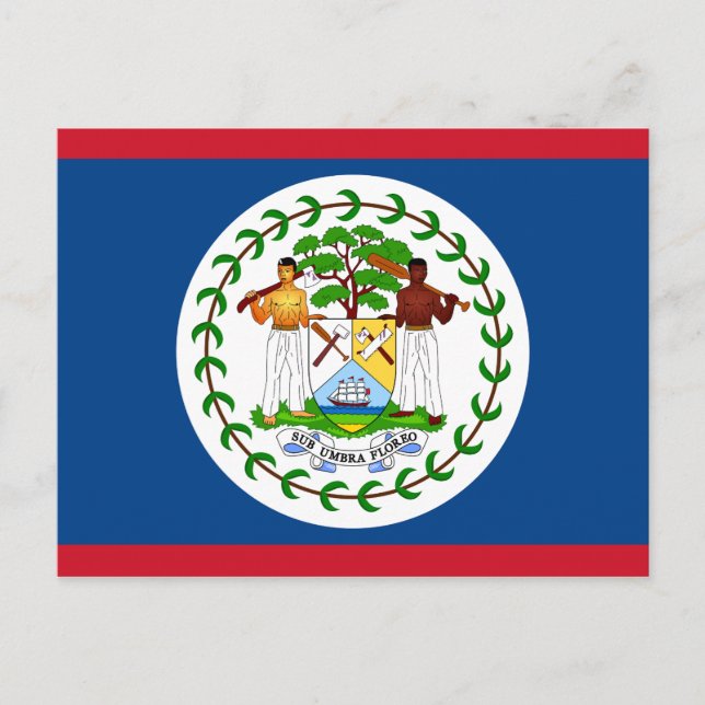 Flagge von Belize Postkarte (Vorderseite)