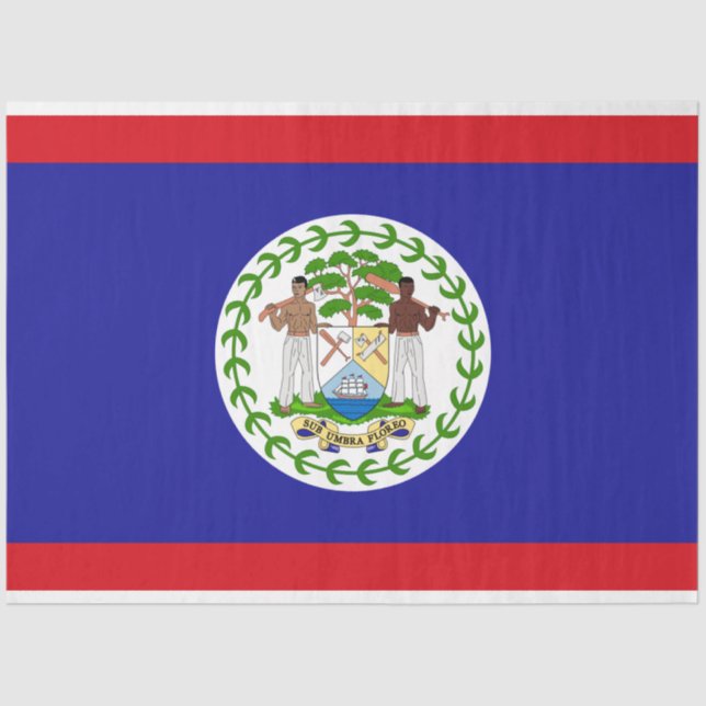 Flagge von Belize Seidenpapier (Vorderseite)