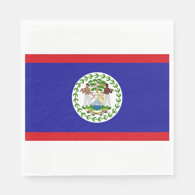 Flagge von Belize Serviette (Vorderseite)