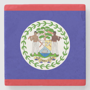 Flagge von Belize Steinuntersetzer