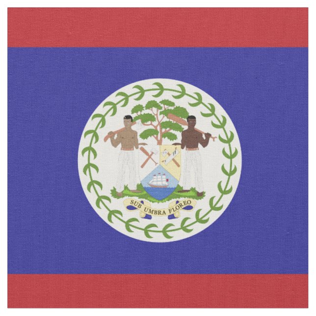 Flagge von Belize Stoff (Nahaufnahme)