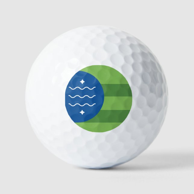 Flagge von Bellingham, Washington Golfball (Vorderseite)
