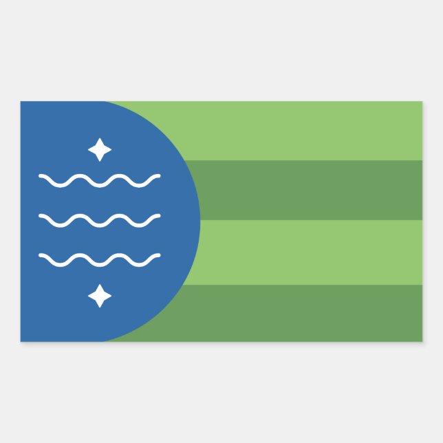 Flagge von Bellingham, Washington Rechteckiger Aufkleber (Vorderseite)