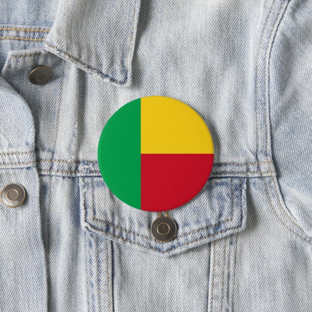 Flagge von Benin Button (Beispiel)