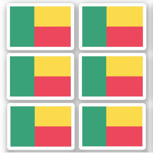 Flagge von Benin - eine Sammlung Aufkleber (Vorderseite)