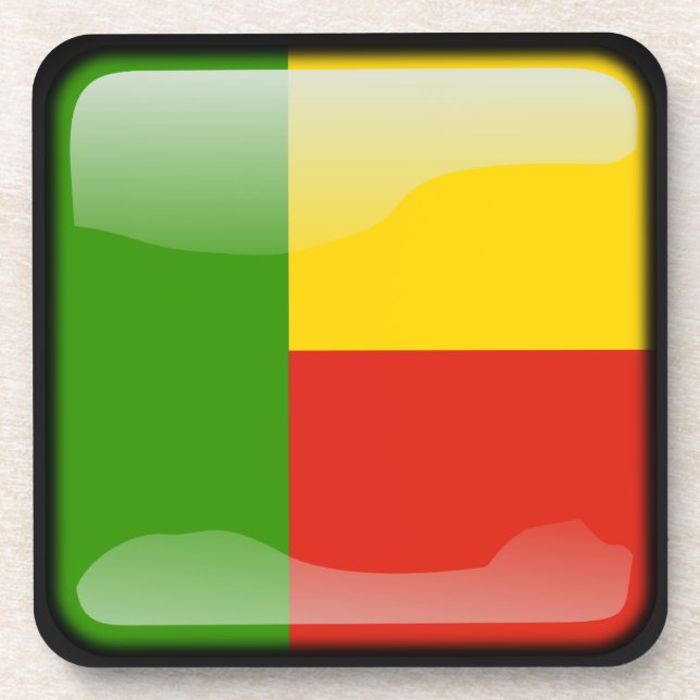 Flagge von Benin Untersetzer (Vorderseite)