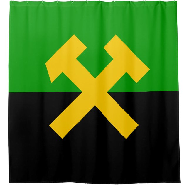 Flagge von Bergarbeitern und Bergarbeitern Duschvorhang (Vorderseite)