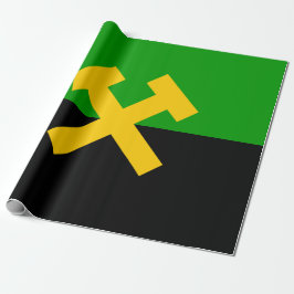 Flagge von Bergarbeitern und Bergarbeitern Geschenkpapier