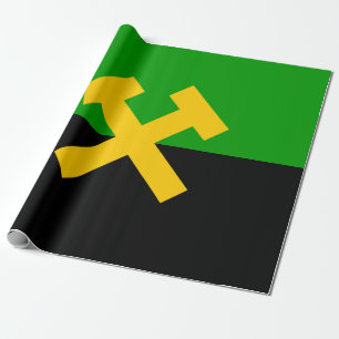 Flagge von Bergarbeitern und Bergarbeitern Geschenkpapier