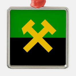 Flagge von Bergarbeitern und Bergarbeitern Ornament Aus Metall