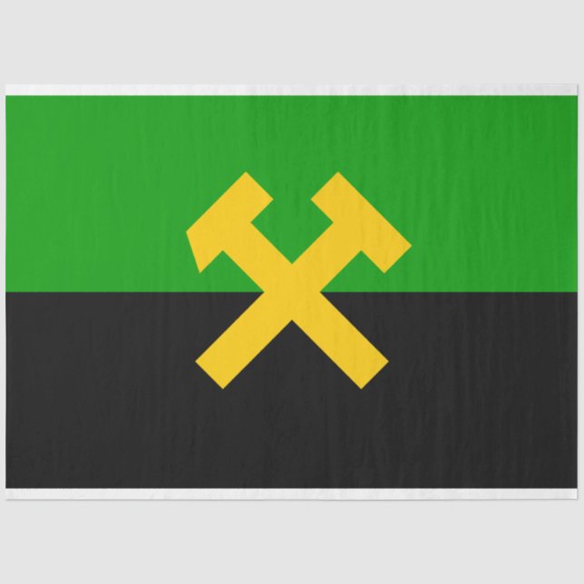 Flagge von Bergarbeitern und Bergarbeitern Seidenpapier (Vorderseite)
