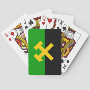 Flagge von Bergarbeitern und Bergarbeitern Spielkarten