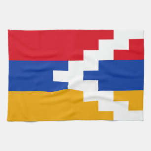 Flagge von Bergkarabach Geschirrtuch