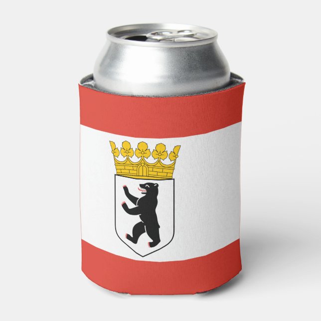 Flagge von Berlin Can Cooler Dosenkühler (Kanne Vorderseite)