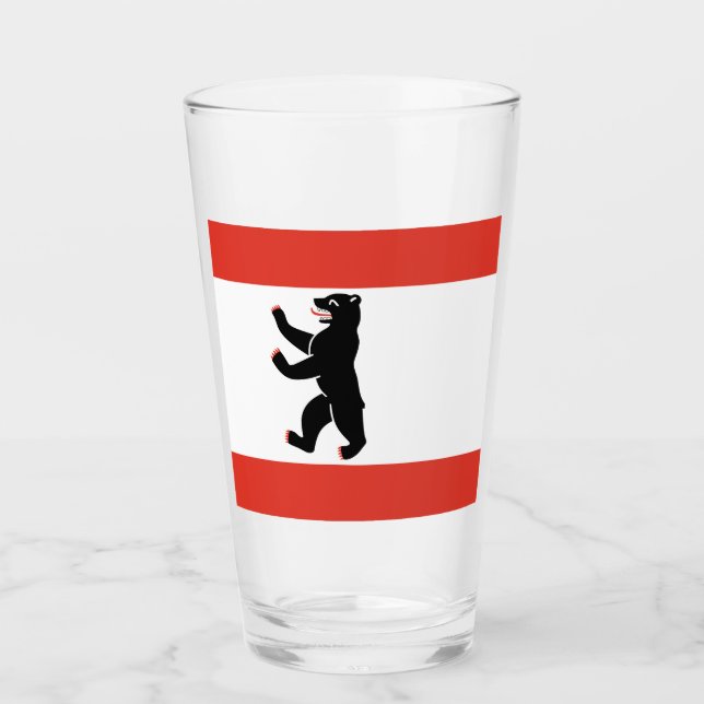 Flagge von Berlin-Glas Glas (Vorderseite)
