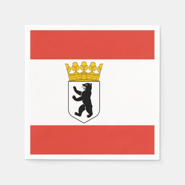 Flagge von Berlin Napkins Serviette (Vorderseite)