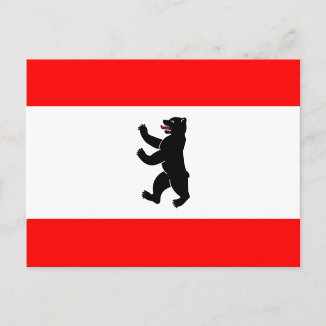 Flagge von Berlin Postkarte (Vorderseite)