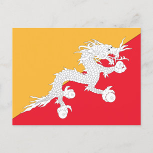 Flagge von Bhutan Postkarte