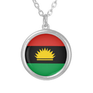 Flagge von Biafra (Bịafra) Versilberte Kette