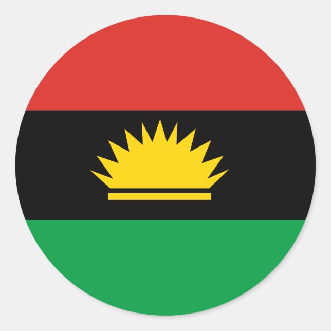 Flagge von Biafra (Bafra) Runder Aufkleber (Vorderseite)