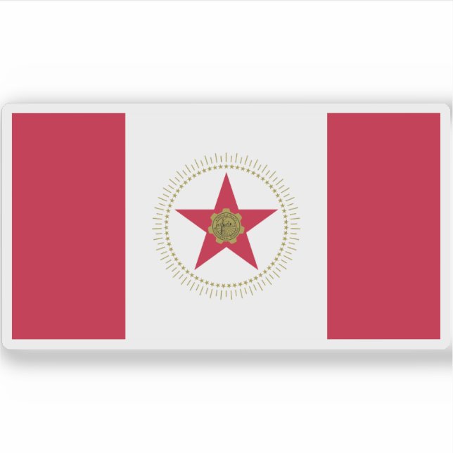 Flagge von Birmingham, Alabama Aufkleber (Vorderseite)