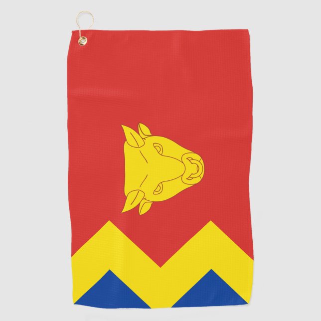Flagge von Birmingham, Vereinigtes Königreich Golfhandtuch (Vorderseite)
