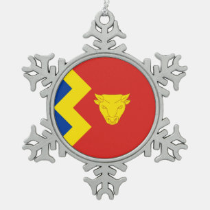 Flagge von Birmingham, Vereinigtes Königreich Schneeflocken Zinn-Ornament