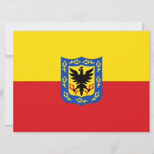 Flagge von Bogotá (kolumbianische Hauptstadt Stadt Karte