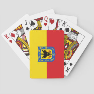 Flagge von Bogotá (kolumbianische Hauptstadt Stadt Spielkarten