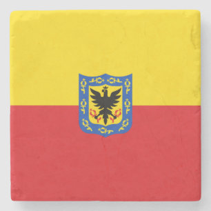 Flagge von Bogotá (kolumbianische Hauptstadt Stadt Steinuntersetzer