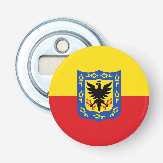 Flagge von Bogota, Kolumbien Flaschenöffner (Vorderseite)