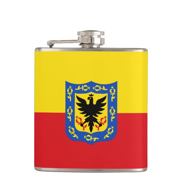 Flagge von Bogota, Kolumbien-Hüftkolben Flachmann (Vorderseite)