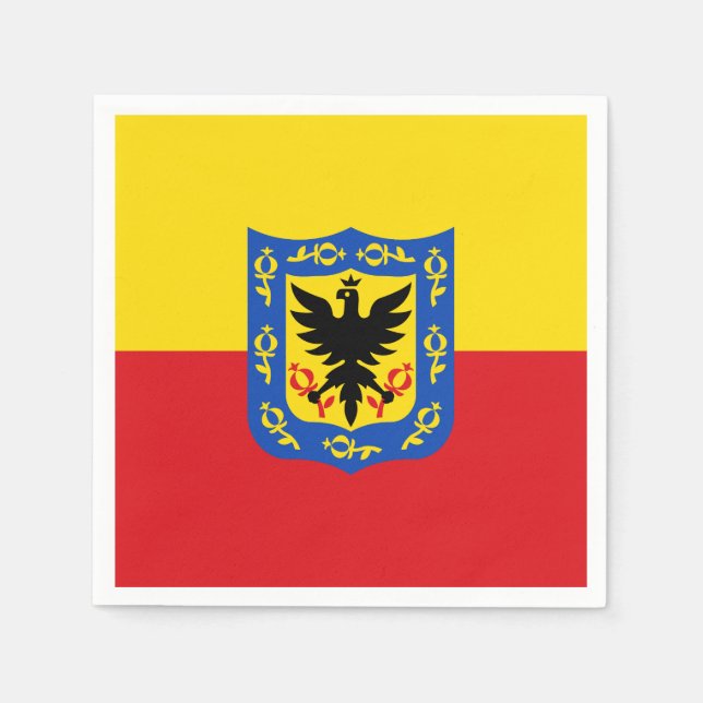 Flagge von Bogota, Kolumbien, Neapel Serviette (Vorderseite)