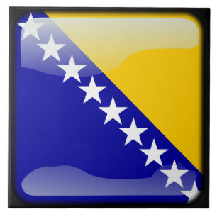 Flagge von Bosnien und Herzegowina Fliese