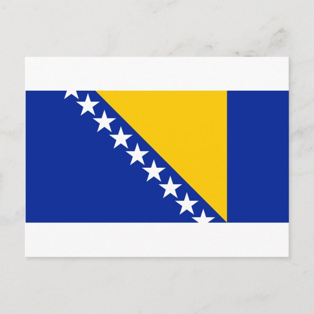 Flagge von Bosnien und Herzegowina Postkarte (Vorderseite)