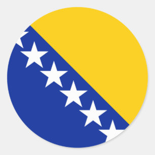 Flagge von Bosnien und Herzegowina Runder Aufkleber