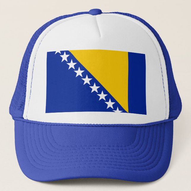 Flagge von Bosnien und Herzegowina Truckerkappe (Vorderseite)