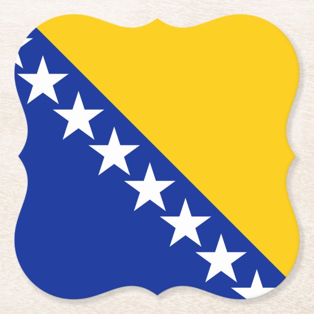 Flagge von Bosnien und Herzegowina Untersetzer (Vorderseite)