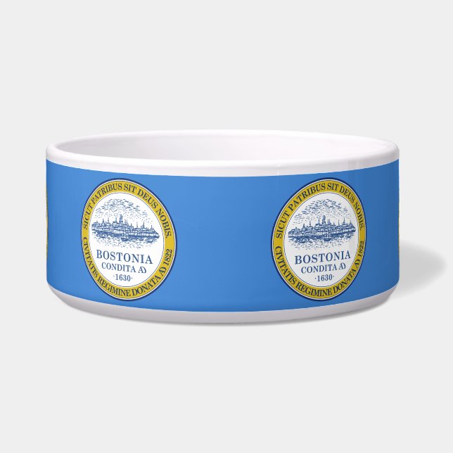 Flagge von Boston, Massachusetts Bowl Napf (Vorderseite)