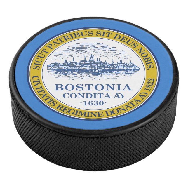 Flagge von Boston, Massachusetts Hockey Puck (3/4)