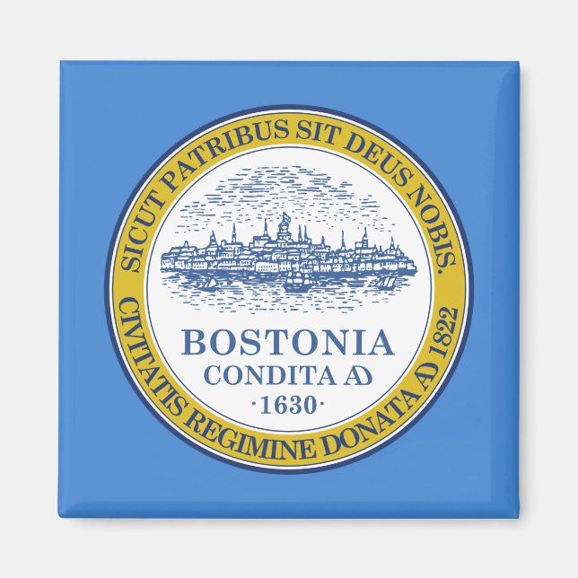 Flagge von Boston, Massachusetts Magnet (Vorne)