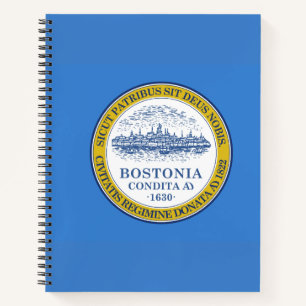 Flagge von Boston, Massachusetts-Notebook Notizbuch