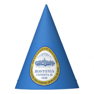 Flagge von Boston, Massachusetts Party Hat Partyhütchen