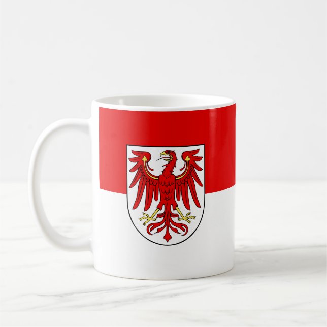 Flagge von Brandenburg Kaffeetasse (Links)