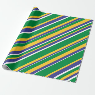 Flagge von Brasilien Inspiriert Muster für farbig Geschenkpapier