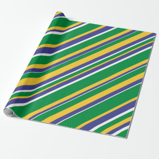 Flagge von Brasilien Inspiriert Muster für farbige Geschenkpapier