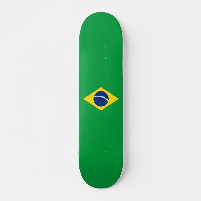 Flagge von Brasilien Skateboard (Vorne)